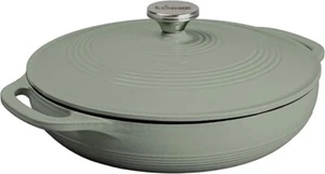 The Lodge 3,6 Quart emaillierte Gusseisen bedeckt Kasserolle mit Deckel, zwei Griffe - Bild 1 von 6