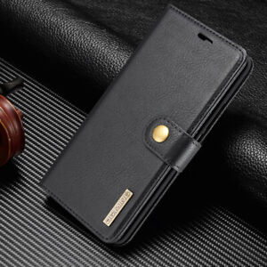 Classic Galaxy S21 Leather Case, Card Holder Magnetic Lock Flip Protective Case