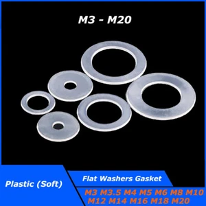 Unterlegscheiben PVC weich Kunststoff Beilagscheiben Scheiben M3,4,5,6,8,10~20 - Bild 1 von 9