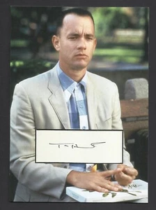 TOM HANKS GENUINE SIGNED AUTOGRAPH IN 7X5 INCH CARD FOREST GUMP WITH LIFE COA - Picture 1 of 1