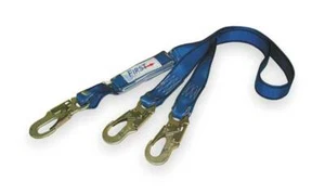 3M PROTECTA AE57630,Shock Absorbing Lanyard, 6 ft. 310 lb. Wt Capacity Blue, (C - Picture 1 of 9
