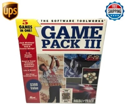Computer Game Software ** Game Pack III- 5 games ** The Software Toolworks 1990  - Image 1 of 4