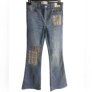 Abercrombie &fitch jeans girls high rise flare light wash Sz 13/14 NWT - Picture 1 of 5