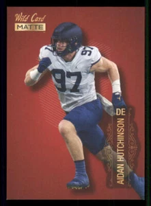 2022 Wild Card Matte Chase Red #MB2 Aidan Hutchinson - Picture 1 of 2