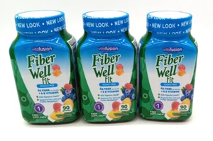 3 Vitafusion Fiber Well Fit Sugar Free Gummies Supplement 90 each=270 Exp: 12/25 - Picture 1 of 6