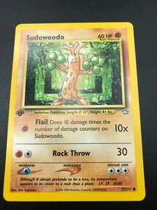 Sudowoodo 1st Edition Common 77/111 Neo Genesis Pokemon TCG Card NM 2000 - Picture 1 of 2