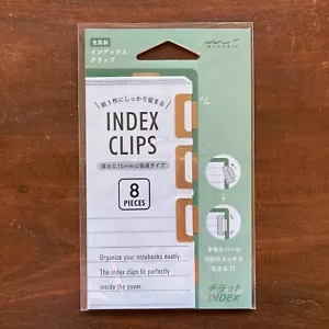 MIDORI Clip Indice Notebook Tipo Chirat Arancione 8 Pezzi Rame Metallo H0,8×W0,4 pollici - Foto 1 di 8