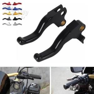 For Harley Dyna FXD Street Bob FXDB Low Rider 1996-17 Hand Brake Levers 2-Finger - Picture 1 of 17