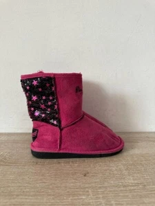 Pineapple Girls Kids Burgundy Faux Suede Ankle Snow Boots UK(11)EU(29) OLS-BT055 - Picture 1 of 8