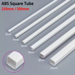 Weiß ABS Quadratisches Rohr 3-10 mm Styrol Kunststoff Streifen Stab Kunststoff 250/500 mm lang - Bild 1 von 9
