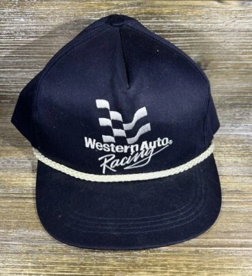 Gorra gorra vintage Western Auto Racing cuerda camionero Snapback para hombre azul marino Foto 1 de 4
