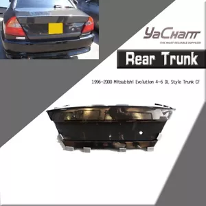 CARBON 6 Style Rear Trunk Kit For 1996-2000 Mitsubishi Evolution EVO 4-6 BootLid - Picture 1 of 9