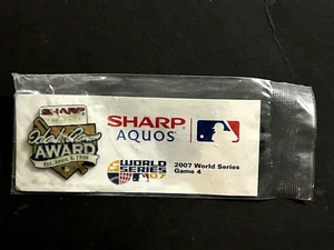 2007 World Series Game 4 SGA Hank Aaron Award pin in package - Picture 1 of 2