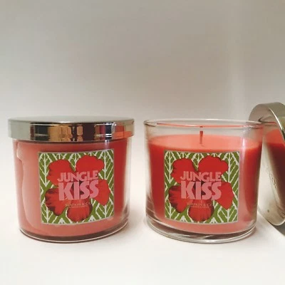2 Bath & Body Works Slatkin & Co. Vela Jungle Kiss média perfumada 4 oz nova - Imagem 1 de 4