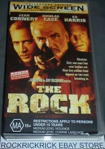 THE ROCK VHS VIDEO TAPE (SEAN CONNERY, NICOLAS CAGE, ED HARRIS) - Picture 1 of 3