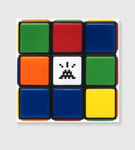 SPACE INVADER Giclee 2023 "Cubo Invadido" de Rubikcubism Firmado ED459 - Imagen 1 de 9