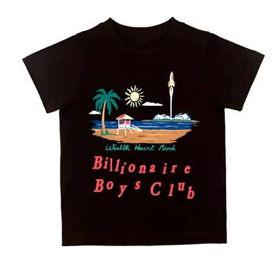 Nueva Camiseta Billionaire Boys Club Kids BB Space Beach S/S Negra TALLA 3T PRECIO DE VENTA SUGERIDO POR EL FABRICANTE $45 Foto 1 de 2
