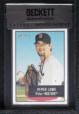 BAS 2003 Bowman Heritage Derek Lowe #92 Sello de Autenticidad Automático Foto 1 de 2