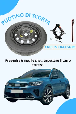 Ruotino di scorta 15" per KIA STONIC 125/80R15 (58x14 cm) con Cric Omaggio! - Imagen 1 de 4