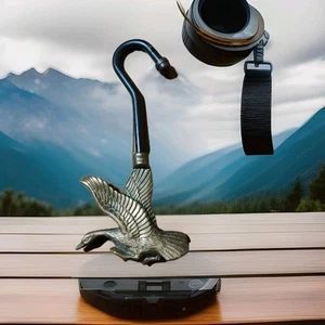 De colección Latón Ganso Pato Mallard Chimenea Amortiguador Tirar Gancho Colgador 11" - Imagen 1 de 2