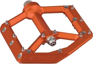 Spank Spike Mountain Bike Platform Pedals 9/16" Alloy 20 Replaceable Pins Orange - Picture 1 of 2
