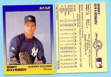 1989 The Star Co.,- Albany-Colonie Yankees - Bobby Davidson- Box 197