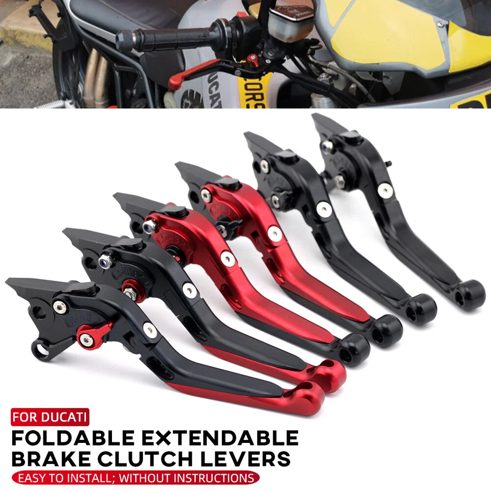 Alavancas de embreagem de freio extensíveis dobráveis para DUCATI Monster 1000/S 748/996/R/S - Imagem 1 de 4