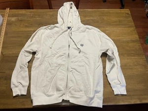 Chaps Hoodie, Women's Size Large, Ivory, Full Zip, Logo, Drawstring, Embroidered - Picture 1 of 11