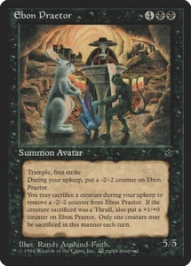 Ebon Praetor LP Fallen Empires Creature Avatar Praetor Rare 11 MTG Magic - Picture 1 of 1