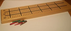 1950's Pleasanttime Cribbage Board #706 Very Nice Shape with Pieces - Picture 1 of 4
