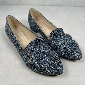 Zapato Hecho a Mano Zapatos Para Mujer 38 Floral Mosaico Flecos Artísticos Boho Divertidos Únicos - Imagen 1 de 12