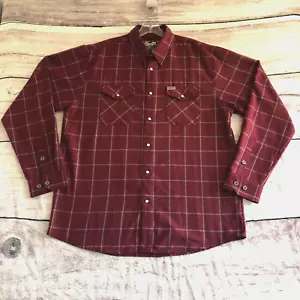 Dixxon Flanellhemd Herren Large rot burgund The Underground kariert Knopfleiste - Bild 1 von 15
