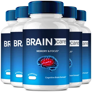 (5 Pack) Brain Care for Memory & Focus Capsules, Advanced Nerve Health Support - Picture 1 of 3
