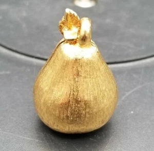 Ciondolo pera tono oro Phelan Dallas cerniera a forma di frutta porta profumo solido - Foto 1 di 7