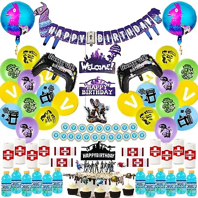 112 Pcs Happy Birthday Party Decorations Video Game Balloon kit for boys - Image 1 of 4