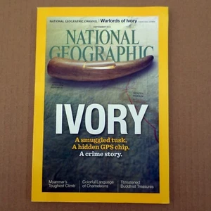 National Geographic Sep 2015 Ivory Trade Myanmar Mountain Climb Afghan Treasure - Imagen 1 de 7
