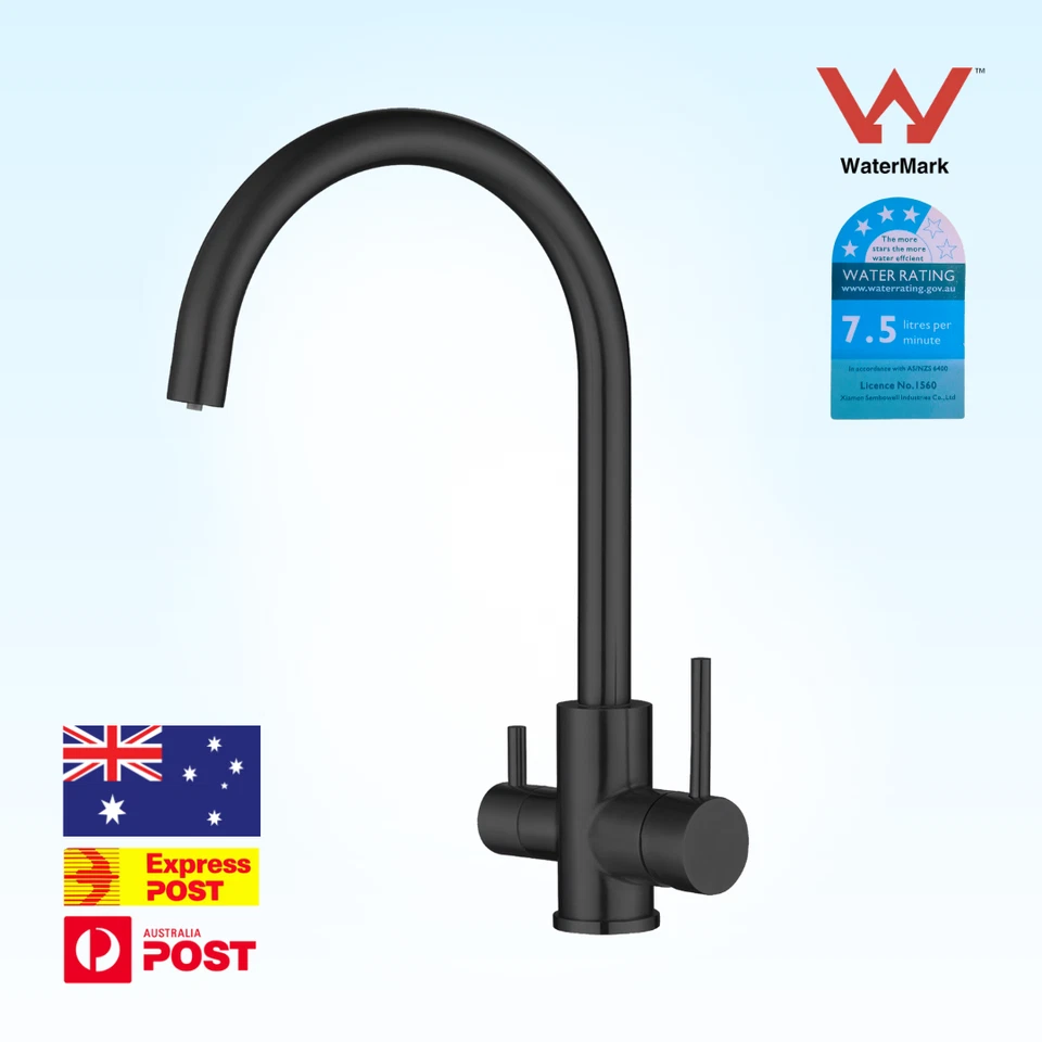 3 Way Mixer Tap |  Matte Black | WELS Rated + Watermark Certified | AUS - image 1 of 2