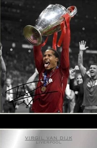 VIRGIL VAN DIJK LIVERPOOL DEFENDER RARE SIGNED PHOTO PRINT 6 X 4 BOGOF. CHARITY. - Picture 1 of 2