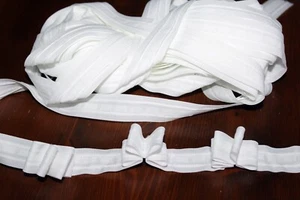 Cinta plegable blanca 4 pliegues 22 mm de ancho cinta de tracción para cortinas y cortinas por metros - Imagen 1 de 5