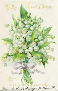 1907 Tucks Friendship Well Wishes Family Vintage Antique Postcard Flowers - Picture 1 of 2