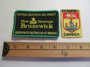 ( 2 RARE NEW BRUNSWICK NATURAL RESSOURCES ENERGY WILDLIFE RANGER PATCH CREST ) - Picture 1 of 1