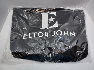 Elton John Farewell Yellow Brick Road Tour VIP Black Canvas Tote BAG ONLY 14x17 - Picture 1 of 4