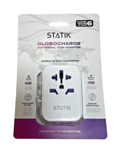 Adaptador STATIK Globocharge Universal 30W (1 Toma 2 Puertos USB 3 Puertos Tipo-C) - Imagen 1 de 4