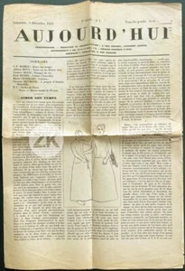 AUJOURD' HUI N° 1 Hebdomadaire Picasso CENDRARS Cinéma Art Littérature 1929 - Picture 1 of 3