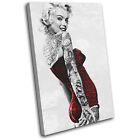 Monroe Tattoo  Iconic Celebrities SINGLE CANVAS WALL ART Picture Print VA