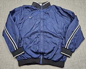 Nike Jacket Youth Large Boys Blue Windbreaker Swoosh Track Y2K - Picture 1 of 11