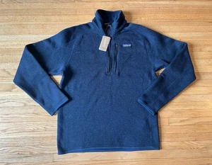 Patagonia Men’s Better Sweater 1/4 Zip Pullover Size Small Navy Blue NWT Outdoor - Picture 1 of 11