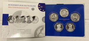 Silber-Gedenkmünzen 2013 - 5er Set - 10 Euro Münzen- Bundesrepublik Deutschland - Picture 1 of 7