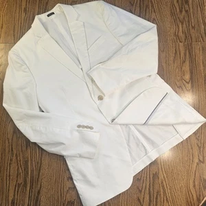 J. Ferrar Mens Blazer Sport Coat White Size Med 38-40 Reg Slim Stretch JF - Picture 1 of 24