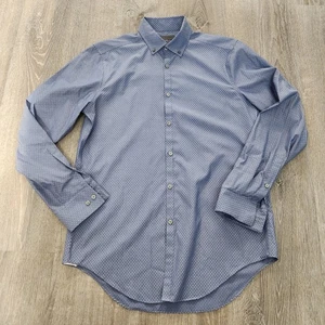 Calvin Klein Mens Slim Fit Performance Non Iron Blue Dress Shirt Size 15.5 34/35 - Picture 1 of 10